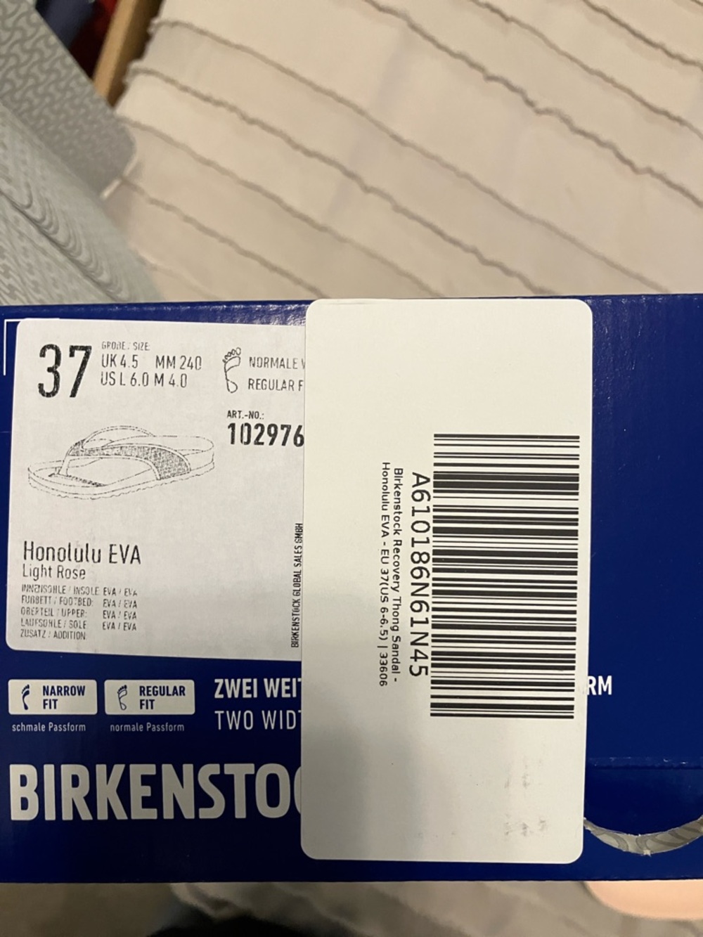 Birkenstock “light rose” EVA Recovery Slide Sandals (EU37/US 6/6.5) - Picture 3 of 4